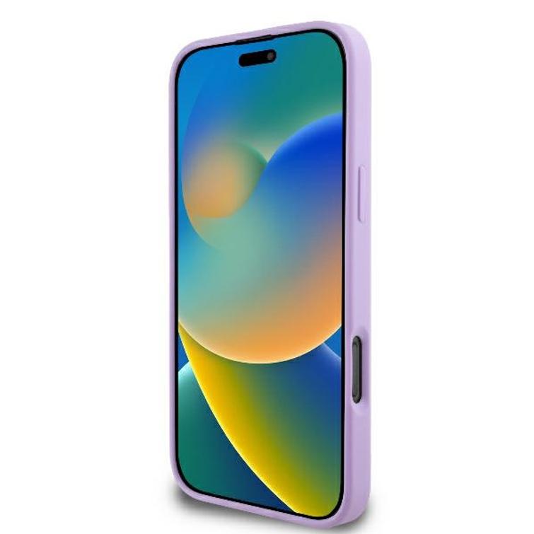 Guess-suojakuori iPhone 16 Pro Max 6,9":lle GUHMP16XPSAPSMEU Saffiano Peony Classic Logo violetti MagSafe