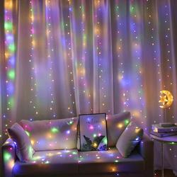 LED CURTAIN (200 LED LAMPS) 3Mx2M MULTICOLOR