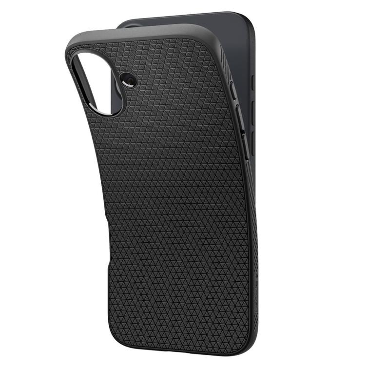 Spigen Liquid Air -suojakuori iPhone 16 6,1":lle mattamusta