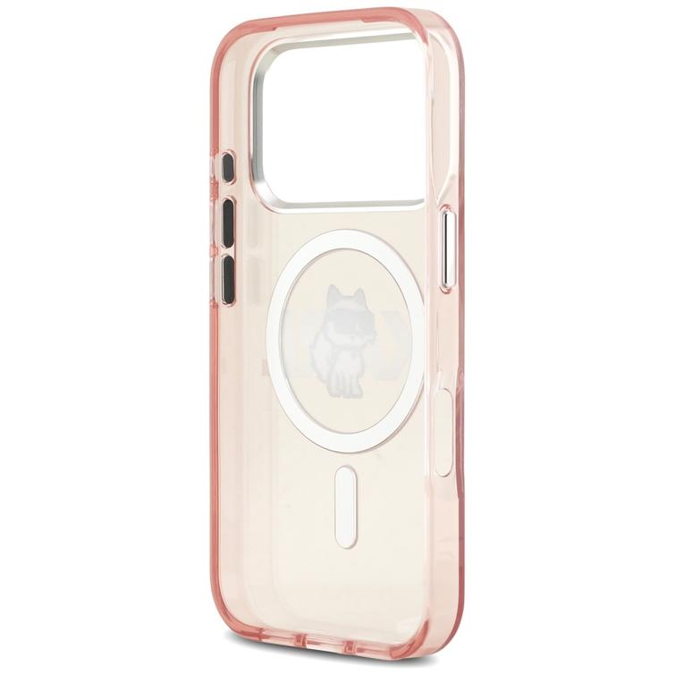 Karl Lagerfeld suojakuori iPhone 17 Pro 6,3" IML Choupette Sketch Logo MagSafe vaaleanpunainen