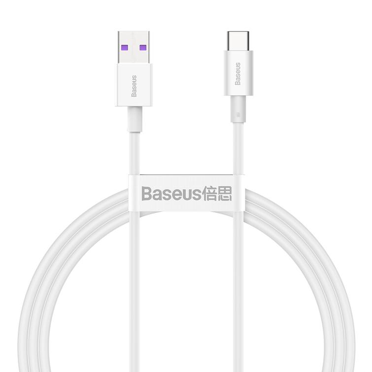 Baseus Superior USB - USB-C -kaapeli 1,0 m valkoinen 66W