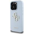 Guess Hardcase PU Grained Big 4G ja Classic Logo -suojakuori iPhone 16 Pro Maxille 6,9" Sininen