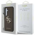 Guess HC PU Grained Big 4G and Classic Logo -suojakuori Samsung Galaxy S25:lle, ruskea