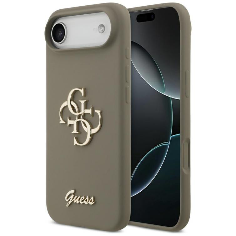 Guess Silicone Big 4G Script -suojakuori iPhone Airille, ruskea