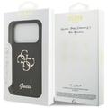 Guess Silicone Big 4G Script -suojakuori iPhone 17 Prolle, musta