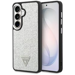 Guess case Fixed Glitter Triangle MagSafe for Samsung Galaxy S26 silver