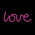 Neon LED-valo LOVE pinkki Lepakko + USB FLNE05 Forever Light