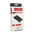 POWERBANK MX ROTH 10 000 mAh, 2XUSB, 10W Li-Po, BLACK, + microUSB CABLE