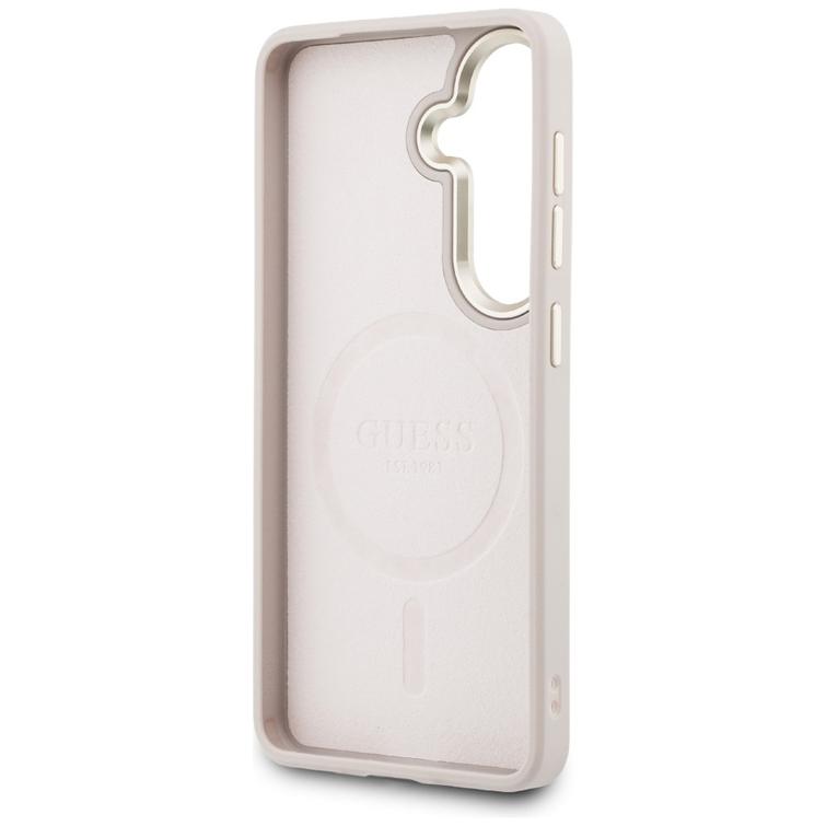 Guess case 4G Embossed Ring MagSafe for Samsung Galaxy S26 Plus pink