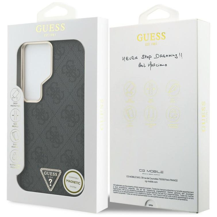 Guess case 4G Triangle Logo MagSafe for Samsung Galaxy S26 Ultra black