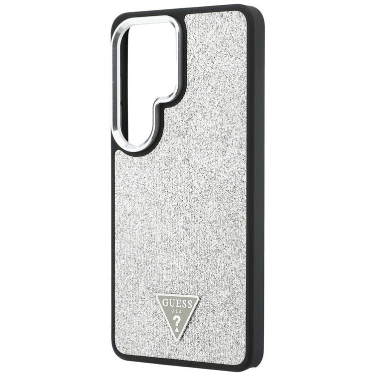 Guess case Fixed Glitter Triangle MagSafe for Samsung Galaxy S26 Ultra silver