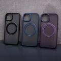 Mag Ring pyörivä suojakuori iPhone 15 Pro Max 6,7" tummansininen