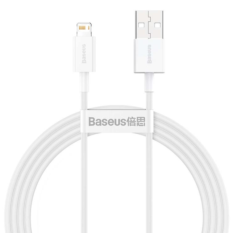 Baseus Superior USB - Lightning -kaapeli 1,5 m 2,4A valkoinen