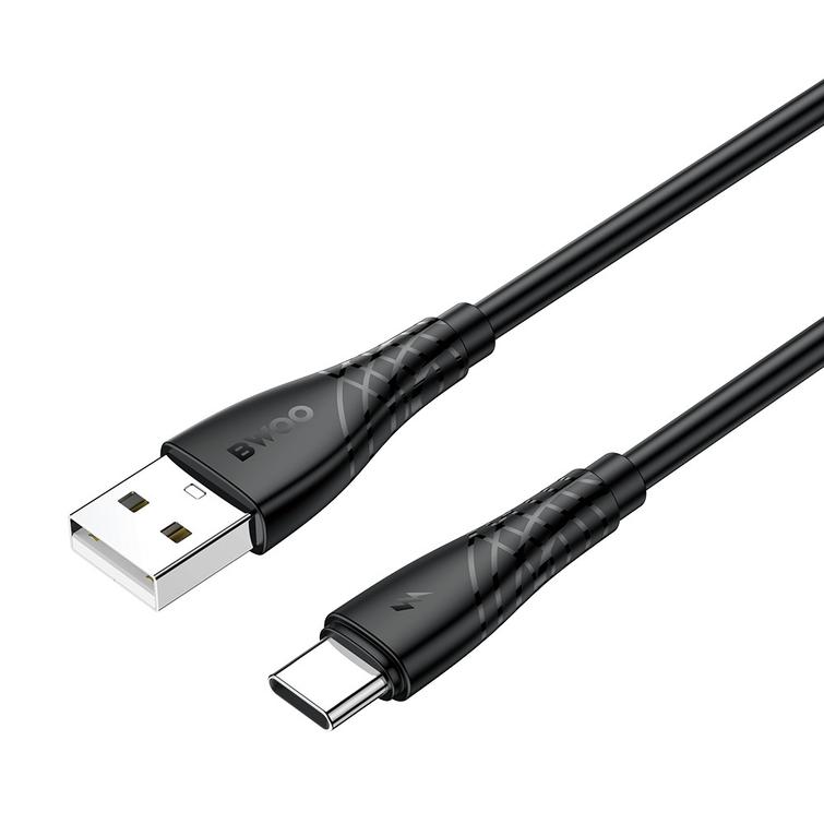 BWOO-kaapeli USB - USB-C 1m 27W 3A musta BO-X318C