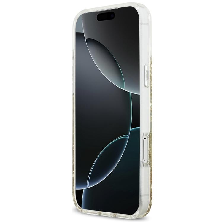 Guessin hartsipohjainen glitter-magneettisuojakuori iPhone 17 Pro Maxille złoty