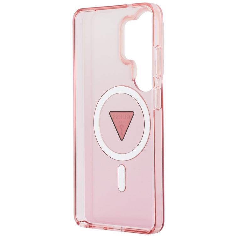 Guess case IML Gradient Triangle MagSafe for Samsung Galaxy S26 Ultra pink