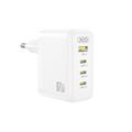 XO-sein&auml;laturi CE39 PD 67W 3x USB-C 1x USB Valkoinen