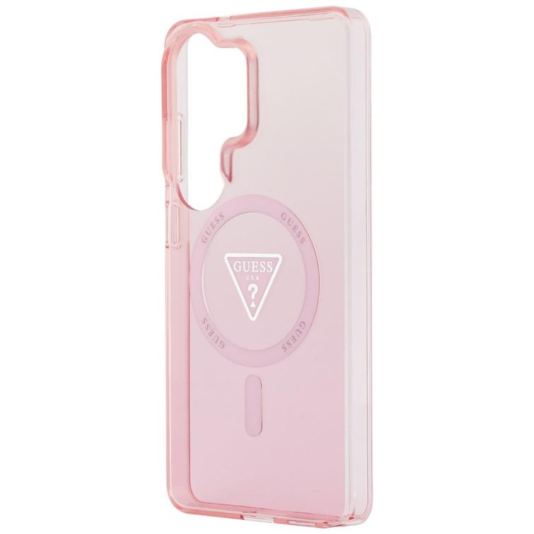 Guess case IML Gradient Triangle MagSafe for Samsung Galaxy S26 Ultra pink