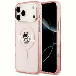 Karl Lagerfeld suojakuori iPhone 17 Pro Max 6,9" IML Choupette Sketch Logo MagSafe vaaleanpunainen