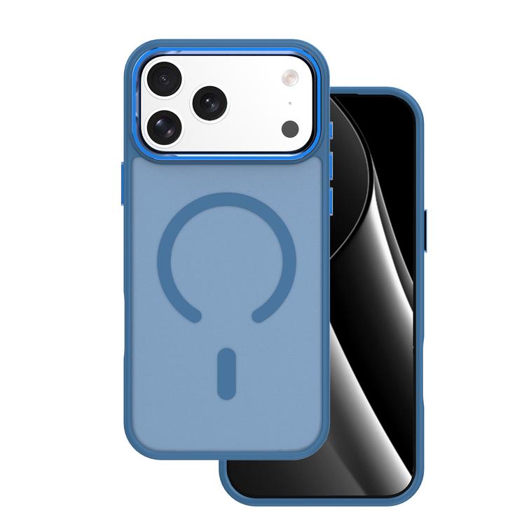 Jäätynyt Mag -kotelo iPhone 17 / 18 6,3" laivastonsininen