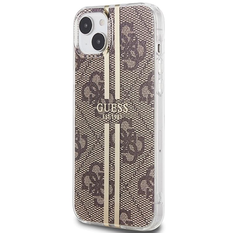 Guess iPhone 15 Plus 6,7" suojakuori GUHCP15MH4PSEGW ruskea HC IML 4G GOLD STRIPE