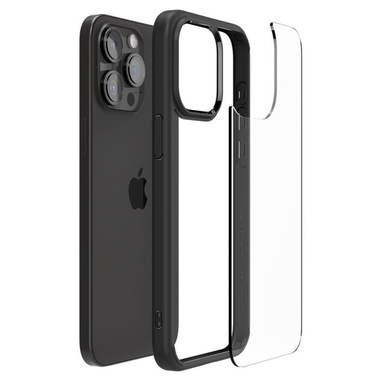 Spigen Ultra Hybrid -suojakuori iPhone 15 Pro Max 6,7":lle mattamusta