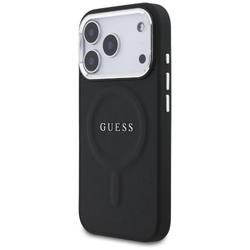 Guess Classic Logo MagSafe -kotelo iPhone 17 Prolle, musta