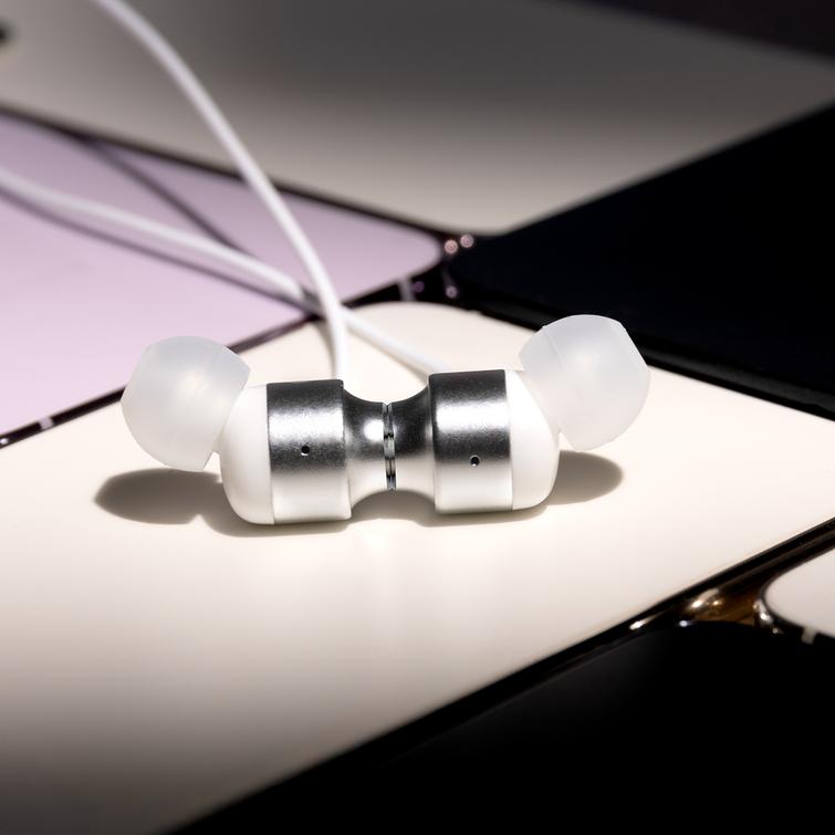 Forever langalliset nappikuulokkeet EP-01, 3,5 mm jakkiliitin, valkoiset