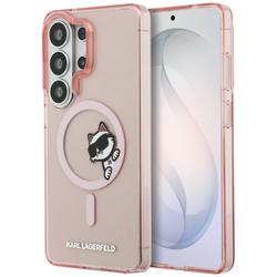 Karl Lagerfeld case IML Peekaboo Choupette MagSafe for Samsung Galaxy S26 Ultra pink