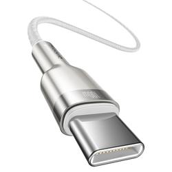 Baseus-kaapeli Cafule Metal PD USB-C - USB-C 1,0 m valkoinen 100W