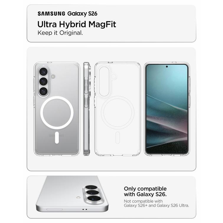 SPIGEN ULTRA HYBRID MAG MAGSAFE GALAXY S26 CLEAR/WHITE
