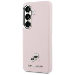 Karl Lagerfeld case Saffiano KC Metal Logo MagSafe for Samsung Galaxy S26 pink