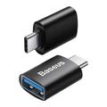 Baseus Ingenuity USB-C - USB-A 3.1 -sovitin, musta, OTG