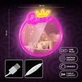 Neonpeili LED Queen l&auml;mmin valkoinen pinkki FMNE04 Forever Light