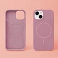 Silicone Thin Mag case for iPhone 15 6,1" rose