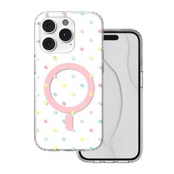 Bubble Dots Mag -kuori iPhone 14 Pro 6,1" valkoinen