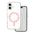 Bubble Dots Mag -kuori iPhone 16 6,1" valkoinen