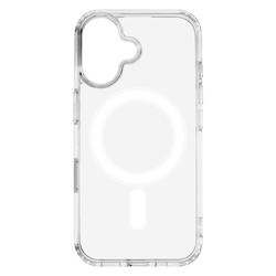 Iskunkest&auml;v&auml; 1,5 mm:n magneettikotelo iPhone 16 6,1":lle, l&auml;pin&auml;kyv&auml;, isolla rei&auml;ll&auml; ja napilla