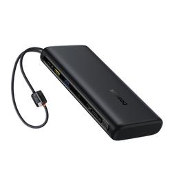 Baseus digital display power bank with dual built-in usb-c cables 20000mAh 100W Cosmic Black