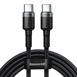 Baseus-kaapeli Cafule PD USB-C - USB-C 2,0 m 5A harmaanmusta 100W