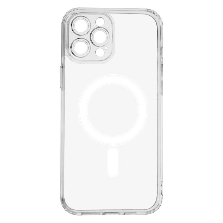 Iskunkest&auml;v&auml; 1,5 mm:n magneettikotelo iPhone 12 Pro Max 6,7":lle, l&auml;pin&auml;kyv&auml; kamerasuoja.