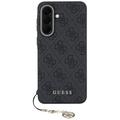 Guess HC PU 4G Classic Logo case with charm for Samsung Galaxy A57 black