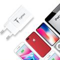 WALL CHARGER T-PHOX MINI-EU MICRO USB WHITE 1.2M 2.4A