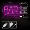 NEON LED BAR pinkki Lepakko + USB FLNE24 Forever Light