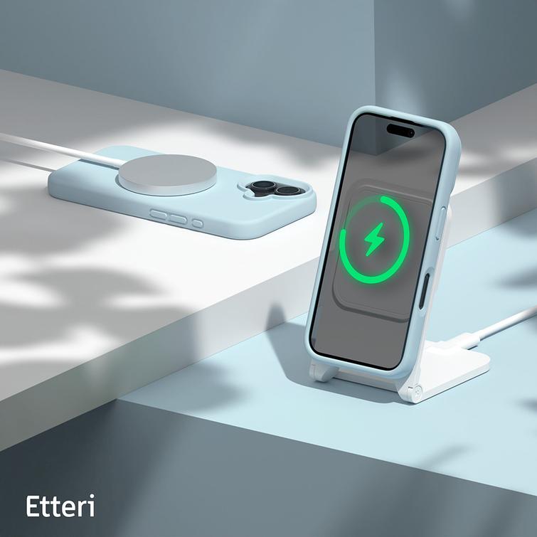 Etteri Silicone Mag kotelo iPhone 16 Plus 6,7" vaaleansiniselle