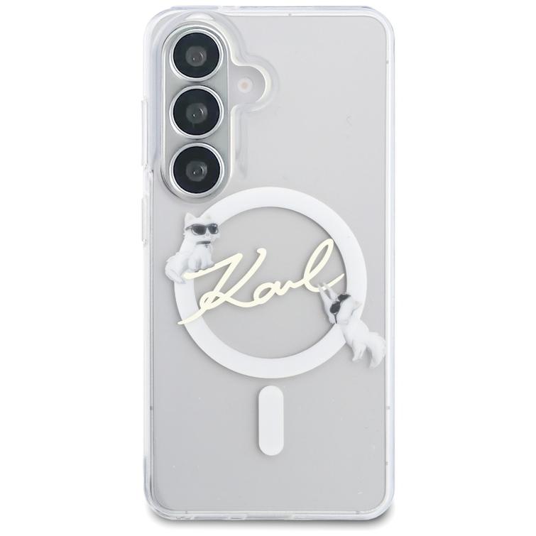Karl Lagerfeld case IML KC Script MagSafe for Samsung Galaxy S26 transparent