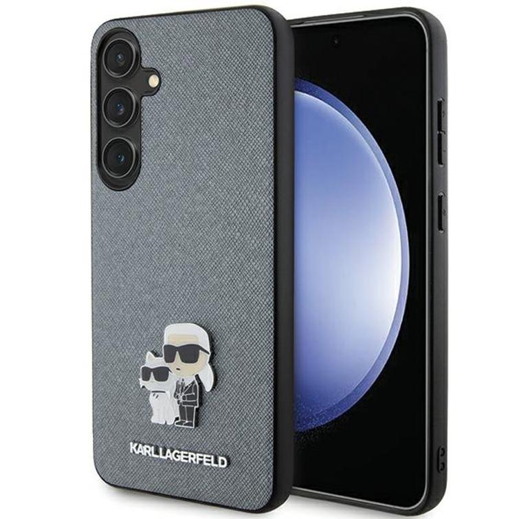 Karl Lagerfeld case for Samsung Galaxy S24 Plus KLHCS24MPSAKCMPG gray HC SAFFIANO KC PIN