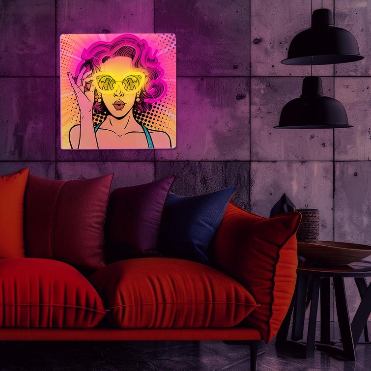 Neon ART LED POWER NAINEN keltavioletti FLA02 Forever Light
