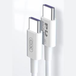 XO-kaapeli NB-Q190B PD USB-C - USB-C 2,0m 60W valkoinen