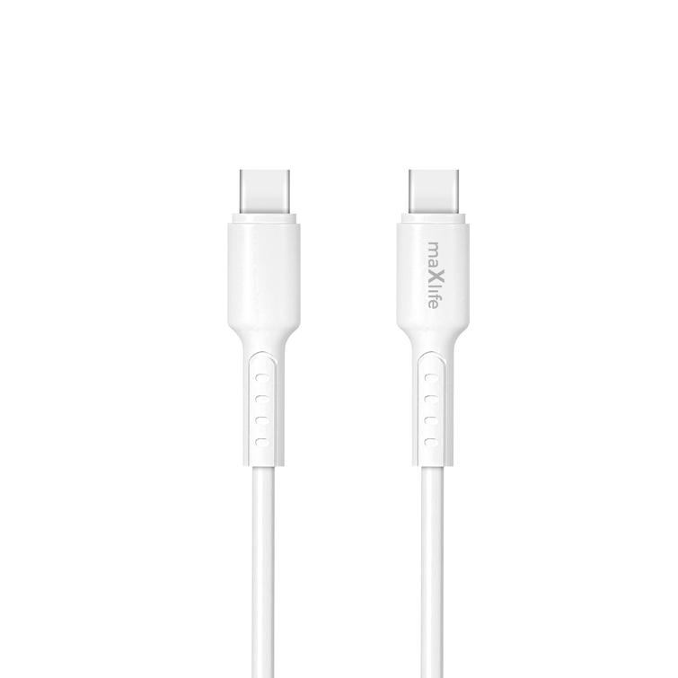 Maxlife MXUC-13 kaapeli USB-C - USB-C 1,0 m 60W valkoinen